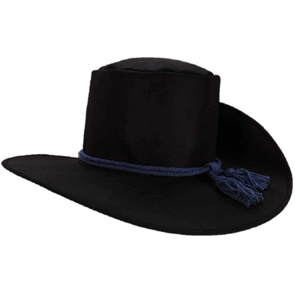 Cowboy Hats Brand Old School Formal Party Chivalric Model 1858 Dress Hat - Blue Cord Band - C318LEKANK7 $39.09