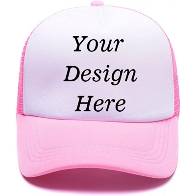 Baseball Caps Classic Cotton Adjustable Baseball Plain Cap-Custom Hip Hop Dad Trucker Snapback Hat - Trucker Pink - CV17Y0Q7Q...