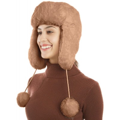 Bomber Hats Earflap Ushanka Russian Windproof Peruvian - Camel - CF18A5CCQRE $13.89