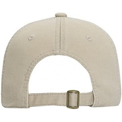 Baseball Caps Cotton Twill Low Profile Caps - Khaki - CD11UZ3Y7VH $10.94