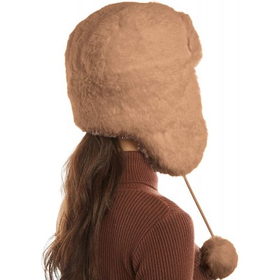 Bomber Hats Earflap Ushanka Russian Windproof Peruvian - Camel - CF18A5CCQRE $13.89