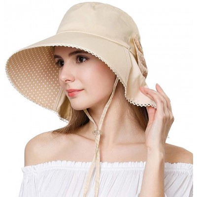 Sun Hats Womens Packable SPF 50 Ponytail Sun Hat Summer Mask Hiking Gardening Beach Fishing 57-59cm - 69053beige - CI18SO8RNM...