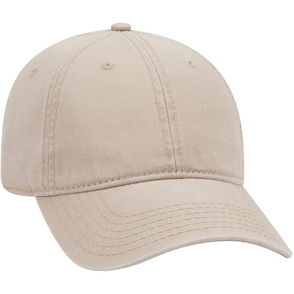 Sun Hats 6 Panel Low Profile Garment Washed Superior Cotton Twill - Khaki - C812IVB0OVL $11.21