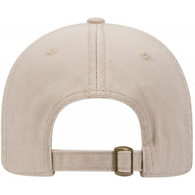 Sun Hats 6 Panel Low Profile Garment Washed Superior Cotton Twill - Khaki - C812IVB0OVL $11.21