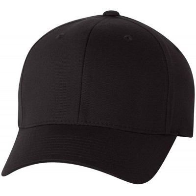 Baseball Caps Wooly Combed Twill Cap 6277 - Black - CY11KU0OJ95 $14.46