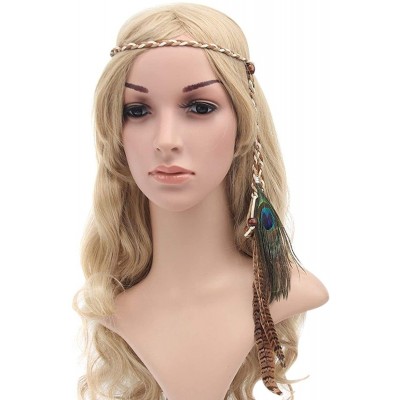 Headbands Indian Hippie Feather Tassels Headband Bohemia Style Headdress - 3 - CE12KB5HAU7 $6.73