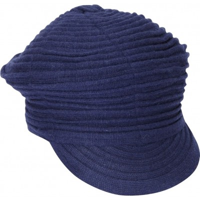 Newsboy Caps Women 100% Wool Newsboy Cap Hat 188 - D. Navy Blue - C211BE7L0UT $20.53