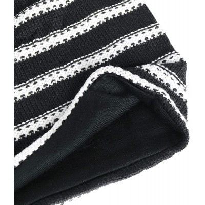 Skullies & Beanies Unisex Adult Winter Warm Slouch Beanie Long Baggy Skull Cap Stretchy Knit Hat Oversized - Black - CX128Z10...