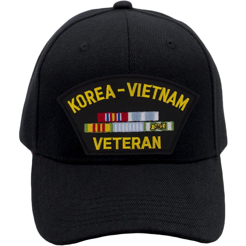 Baseball Caps Korea & Vietnam Veteran Hat/Ballcap Adjustable One Size Fits Most - Black - C418OROZ09G $19.99