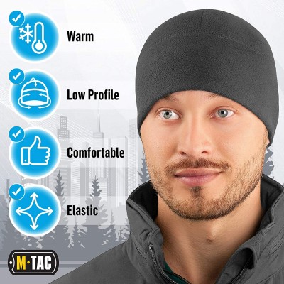 Skullies & Beanies Watch Cap Fleece 260 Mens Winter Hat Military Tactical Skull Cap Beanie - Gray - CW187Q26S04 $13.35