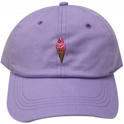 Baseball Caps Summer Ice Cream Cotton Baseball Cap - Lilac - C117Z3HZH6E $14.37
