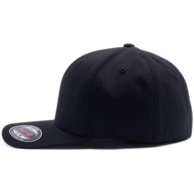 Baseball Caps Thin Blue Line hat. Custom Embroidered Flexfit Cap. - Black 001 - CU18CSDAZYX $20.63