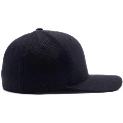 Baseball Caps Thin Blue Line hat. Custom Embroidered Flexfit Cap. - Black 001 - CU18CSDAZYX $20.63