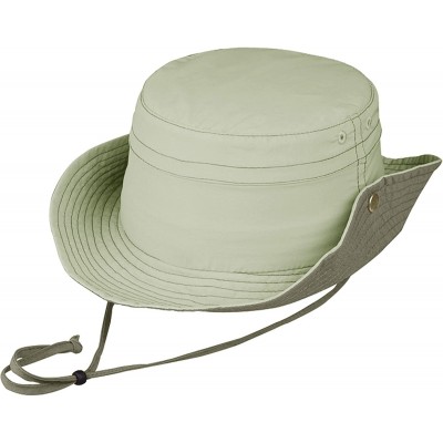 Baseball Caps Taslon UV Bucket Cap with Snap Brim - Khaki/Brown - C111LV4GNCF $17.20