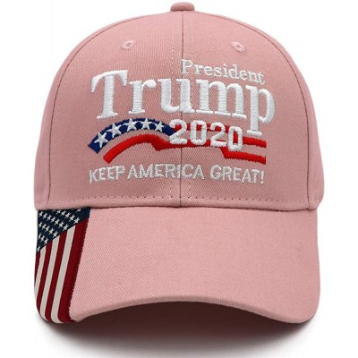 Baseball Caps Keep America Great Hat Donald Trump President 2020 Slogan with USA Flag Cap Adjustable Baseball Cap - CQ193MTLN...