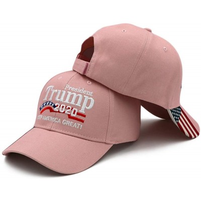 Baseball Caps Keep America Great Hat Donald Trump President 2020 Slogan with USA Flag Cap Adjustable Baseball Cap - CQ193MTLN...
