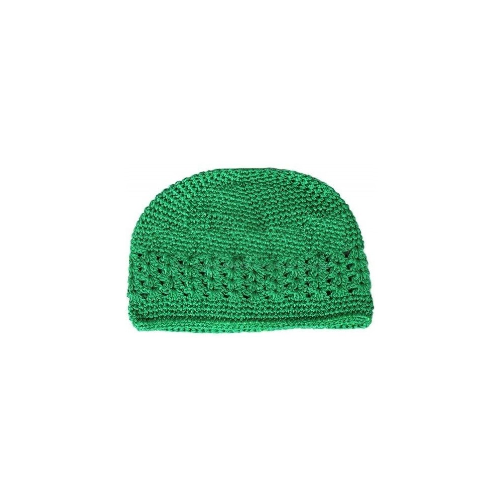 Skullies & Beanies Cotton Kufi Cap - Green - CN18D46MNSX $7.22