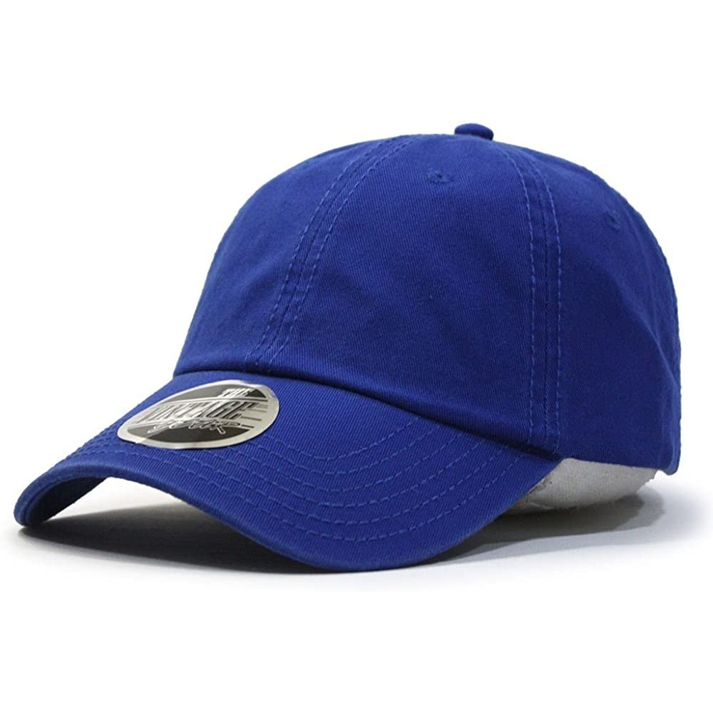 Baseball Caps Classic Washed Cotton Twill Low Profile Adjustable Baseball Cap - Royal - C612EL7HH0Z $11.86