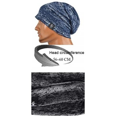 Skullies & Beanies Men Slouch Hollow Beanie Thin Summer Cap Skullcap - Retro Black1 - CK18RRSUG5N $12.17