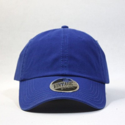 Baseball Caps Classic Washed Cotton Twill Low Profile Adjustable Baseball Cap - Royal - C612EL7HH0Z $11.86