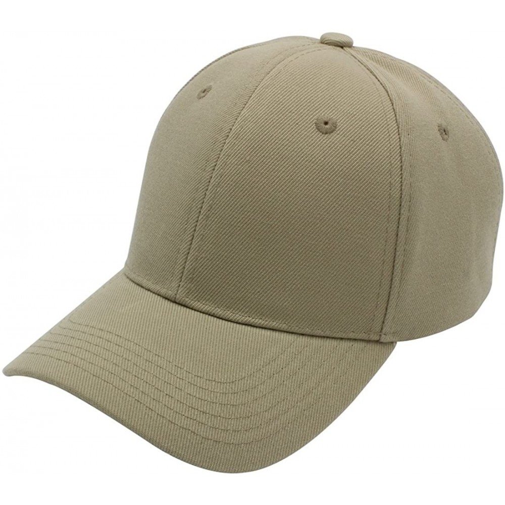 Baseball Caps Baseball Cap Men Women - Classic Adjustable Plain Hat - Khaki - CS17YK943L0 $8.32