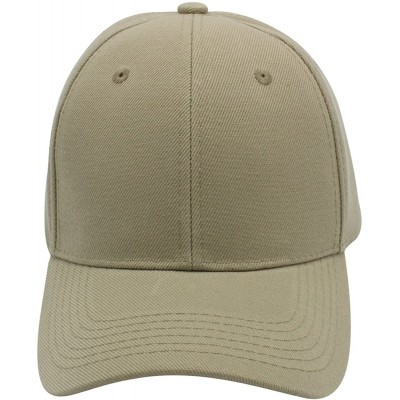 Baseball Caps Baseball Cap Men Women - Classic Adjustable Plain Hat - Khaki - CS17YK943L0 $8.32