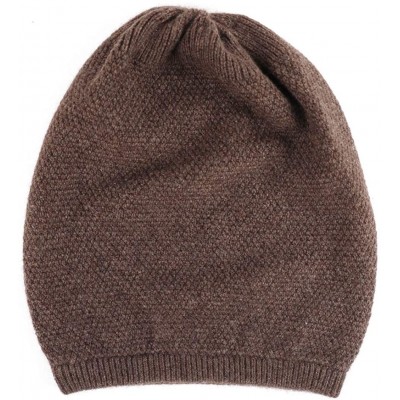 Skullies & Beanies 100% Cashmere Beanie Hat for Women Soft and Warm - Brown - CX18LS26KYA $26.90