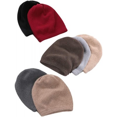 Skullies & Beanies 100% Cashmere Beanie Hat for Women Soft and Warm - Brown - CX18LS26KYA $26.90