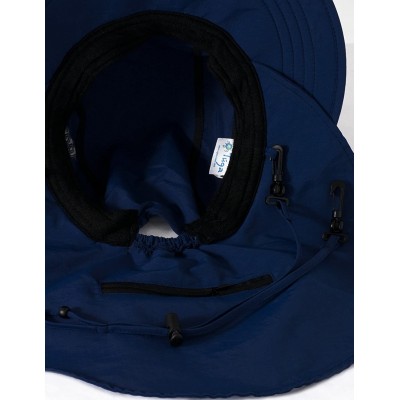 Sun Hats Adult Unisex Sol Wide Brim Sun Hats - UPF 50+ Sun Protection - Navy - CN11ZUGO3TF $20.14