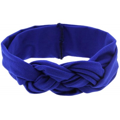 Headbands Elastic Flower Printed Turban Head Wrap Headband Twisted Hair Band - Rb - C218YORT0OQ $8.44