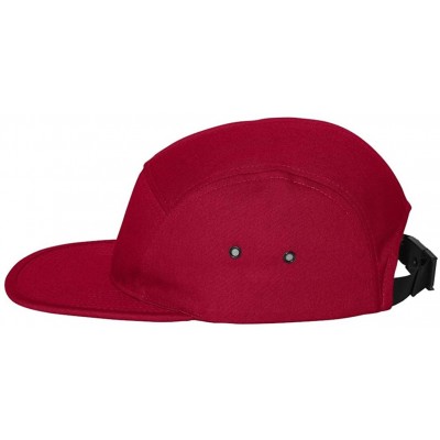 Baseball Caps Jockey Flat Bill Cap - Red - C811MLEKSAV $12.71