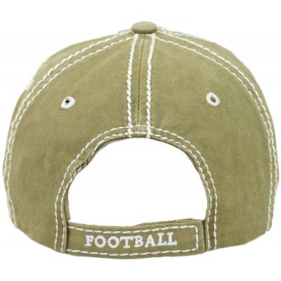 Baseball Caps Vintage Ball Caps for Women Mama Bear Dog Mom Washed Cap - Football Mom- Khaki - CL18ZYEAH9E $18.23