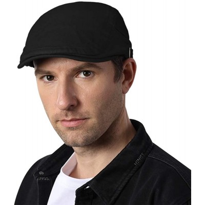 Newsboy Caps Summer Mens Beret Newsboy Visor Cap Thin Cotton Golf Irish Black Flat Caps Bakerboy Driving Hats for Men - C218U...