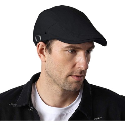 Newsboy Caps Summer Mens Beret Newsboy Visor Cap Thin Cotton Golf Irish Black Flat Caps Bakerboy Driving Hats for Men - C218U...