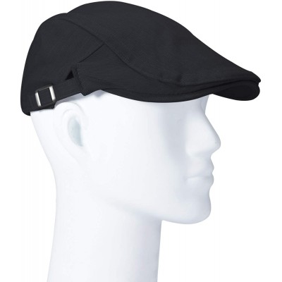 Newsboy Caps Summer Mens Beret Newsboy Visor Cap Thin Cotton Golf Irish Black Flat Caps Bakerboy Driving Hats for Men - C218U...