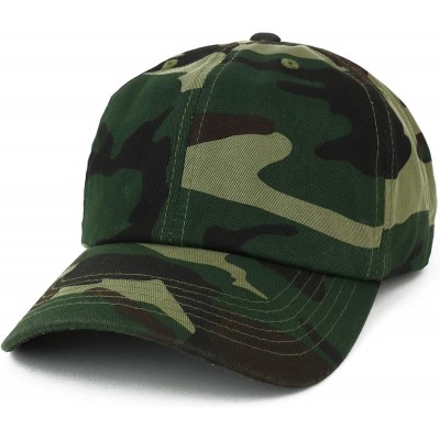 Baseball Caps Oversize XXL Plain Unstructured Soft Crown Cotton Dad Hat - Camo - CQ18ISAILHQ $21.95