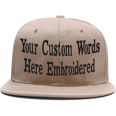 Baseball Caps Custom Embroidered Baseball Cap Personalized Snapback Mesh Hat Trucker Dad Hat - Khaki - CT18HLU7NRC $32.94