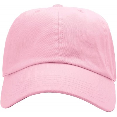 Baseball Caps 12-Pack Wholesale Classic Baseball Cap 100% Cotton Soft Adjustable Size - Light Pink - CL18E6LNLGK $45.39