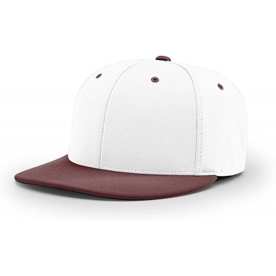 Baseball Caps PTS 20 PTS20 Pulse R-Flex FIT Baseball HAT Ball Cap - White/Maroon - C7186XQWNDS $10.68