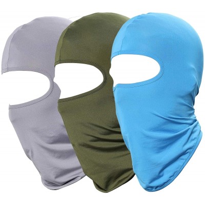 Balaclavas Pack of 3 Ski Mask Windproof Sun Balaclava Motorcycle Hat-Outdoor Paintball Hunting Fishing Face Masks Green - CP1...