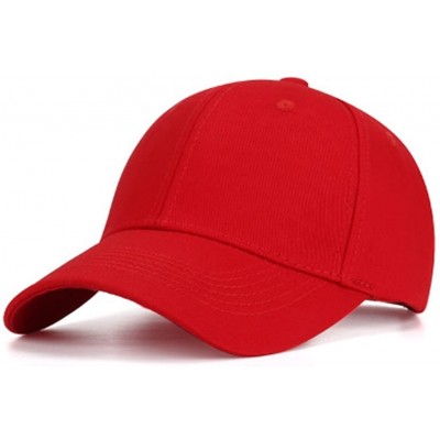Baseball Caps Men Women Personalized Trucker Hats Customized Adjustable Snapback Baseball Caps Dad Hat - Red - CJ18E0H3RRH $9.72