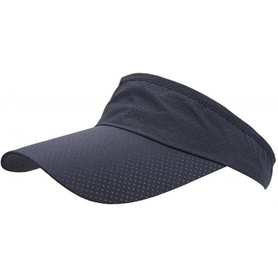 Visors Mens Summer Quick-Dry Run Long Brim Empty Top Baseball Tennis Sun Hat Cap Visor - Navy - CY18G38O3YG $9.14