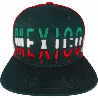 Baseball Caps Men's Hecho En Mexico Eagle Symbol One Size - Mesh Mexico Green - CW122X406MJ $16.62