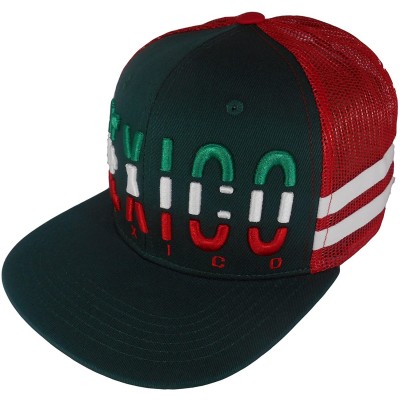 Baseball Caps Men's Hecho En Mexico Eagle Symbol One Size - Mesh Mexico Green - CW122X406MJ $16.62