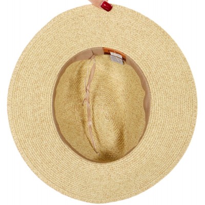 Sun Hats Beach Sun Hats for Women Large Sized Paper Straw Wide Brim Summer Panama Fedora - Sun Protection - CF18DAO7UY5 $16.15