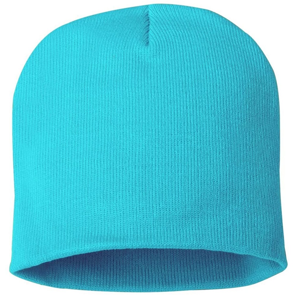 Skullies & Beanies SP08 - 8 Inch Knit Beanie - Oasis Blue - CH12EGA179N $12.33