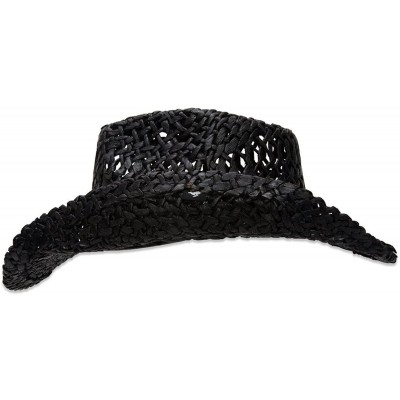 Cowboy Hats Ford Straw Drifter - Black - CA120OPC5K5 $37.52