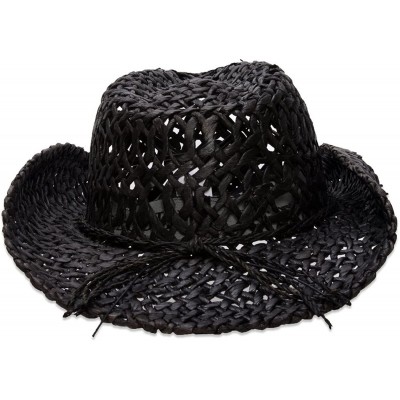 Cowboy Hats Ford Straw Drifter - Black - CA120OPC5K5 $37.52