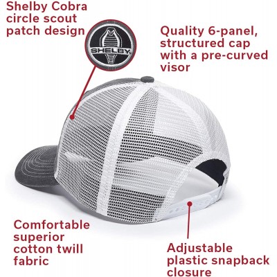 Baseball Caps Shelby Cobra Scout Patch Trucker Hat - Adjustable Mesh Back Baseball Cap for Men & Women - Gray - CI18XX850QU $...