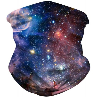 Balaclavas Galaxy Balaclava for Women Men Headband Bandana Head Wrap Scarf Neck Warmer Headwear - Galaxy 3 - CI197RXGU9Q $10.55